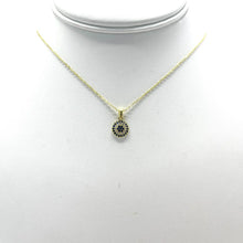 Load image into Gallery viewer, 925 Sterling Silver - Small Round Evileye Necklace
