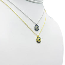 Load image into Gallery viewer, 925 Sterling Silver -  Evil Eye Round Necklace
