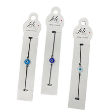 Load image into Gallery viewer, Adjustable XS Evileye String Bracelet: Minimalist Protection
