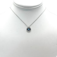 Load image into Gallery viewer, 925 Sterling Silver - Round Silver Plated Evileye Necklace
