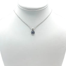 Load image into Gallery viewer, 925 Sterling Silver - Small Round Evileye Necklace
