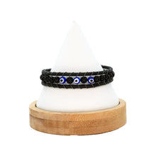 Load image into Gallery viewer, Leather Evil Eye Handmade Bracelets - Stylish Protection
