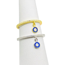 Load image into Gallery viewer, 925 Sterling Silver Evil Eye Stone Ring
