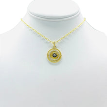 Load image into Gallery viewer, 925 Sterling Silver - Large Round Oval Evileye Necklace
