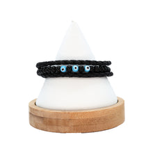 Load image into Gallery viewer, Leather Evil Eye Handmade Bracelets - Stylish Protection
