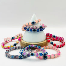 Load image into Gallery viewer, Stretchy Evil Eye Beaded Bracelet: Timeless Protection
