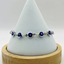 Load image into Gallery viewer, Lux Crystal Chain Evil Eye Bracelet - Silver - Gold Color 4.
