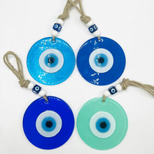 Load image into Gallery viewer, Round Colorful Glass Evil Eye Wall Decor, Stylish Protect
