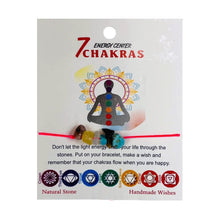 Load image into Gallery viewer, 7 Chakras Evil Eye Bracelet: Natural Stone, Handmade Wishes
