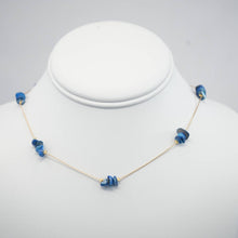 Load image into Gallery viewer, Handmade Necklace with Dark Blue Natural Beads
