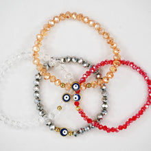 Load image into Gallery viewer, Stretchy Evil Eye Beaded Bracelet: Timeless Protection
