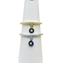 Load image into Gallery viewer, 925 Sterling Silver Evil Eye Stone Ring
