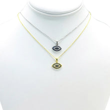 Load image into Gallery viewer, 925 Sterling Silver Evil Eye Oval Necklace
