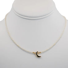 Load image into Gallery viewer, Celestial Moon Pendant Beaded Necklace: Elegant and Mystical
