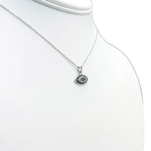 Load image into Gallery viewer, 925 Sterling Silver Evil Eye Oval Necklace
