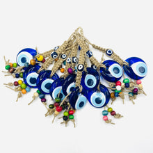 Load image into Gallery viewer, Small Evil Eye Rope Hanging Decor: Handmade Charm
