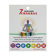 Load image into Gallery viewer, 7 Chakras Evil Eye Bracelet: Natural Stone, Handmade Wishes
