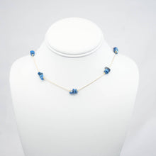 Load image into Gallery viewer, Handmade Necklace with Dark Blue Natural Beads
