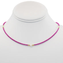 Load image into Gallery viewer, Delicate Pink Beaded Summer Necklace: Subtle Elegance 
