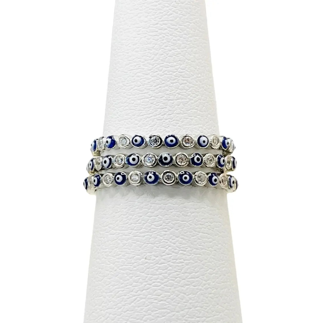 925 Sterling Silver Evil Eye Ring: Elegant Protection