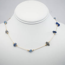 Load image into Gallery viewer, Handmade Necklace with Blue Natural Beads - 6 mm
