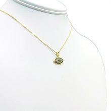 Load image into Gallery viewer, 925 Sterling Silver Evil Eye Oval Necklace
