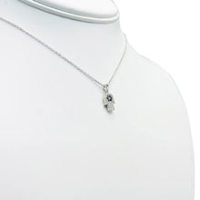 Load image into Gallery viewer, 925 Sterling Silver Double Side JZ S Hamsa Evil Eye Necklace
