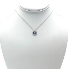 Load image into Gallery viewer, 925 Sterling Silver - Round Silver Plated Evileye Necklace
