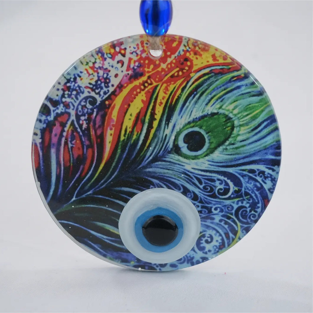 Evil Eye Modern Authentic Fusion - Medium Glass Wall Décor