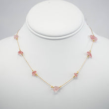 Load image into Gallery viewer, Handmade Necklace with Pink Natural Beads - 6 mm
