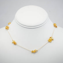 Load image into Gallery viewer, Handmade Necklace with Yellow Natural Beads
