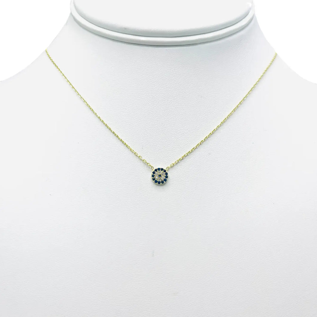 925 Sterling Silver - Classic Minimal Evileye Necklace