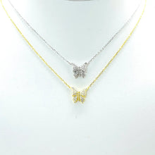 Load image into Gallery viewer, 925 Sterling Silver Gold Plated Butterfly Necklace
