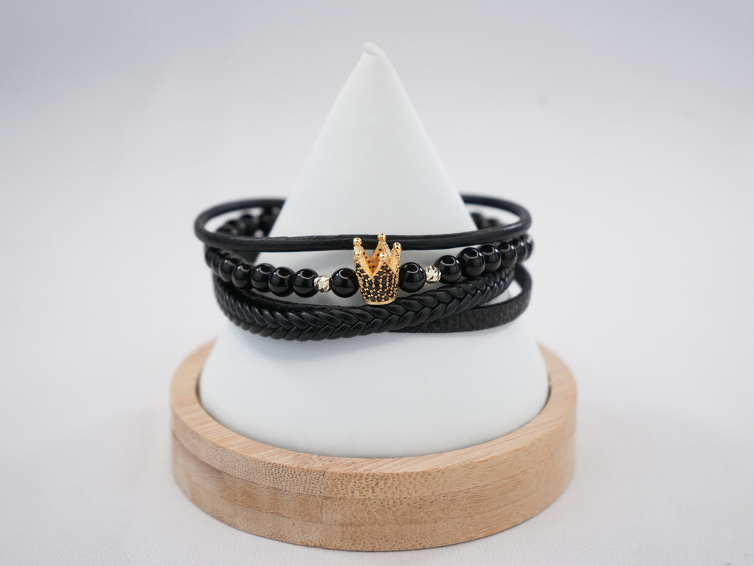 Handcrafted Woven Leather Mens Bracelet: Ideal Gift for Him