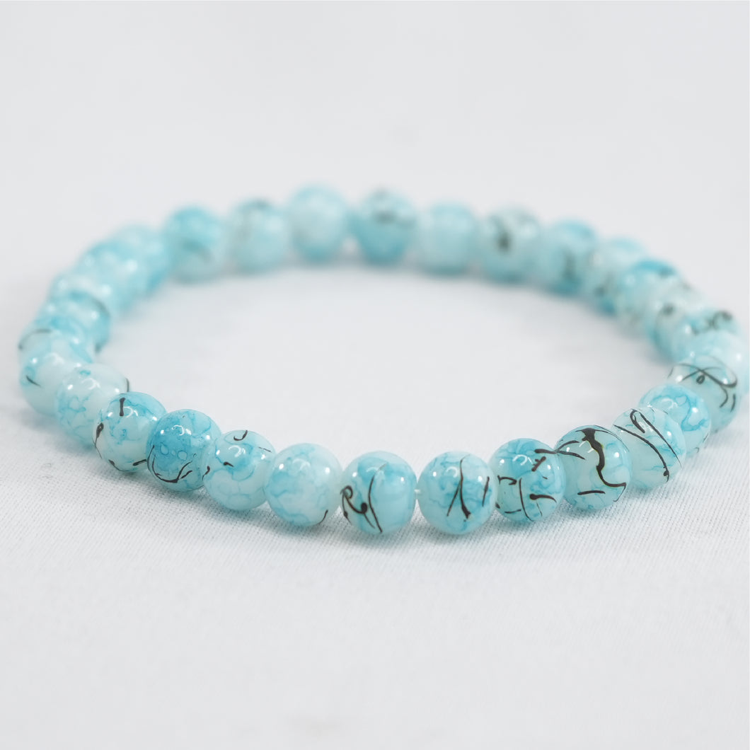 Turquoise Beaded Stretchy Bracelet: Timeless Elegance