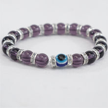 Load image into Gallery viewer, Radiant Navy Evil Eye Bracelet: Elegant Protection
