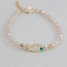 Load image into Gallery viewer, Crystal Beaded Fish with Adjustable Chain- 11 Color Options 
