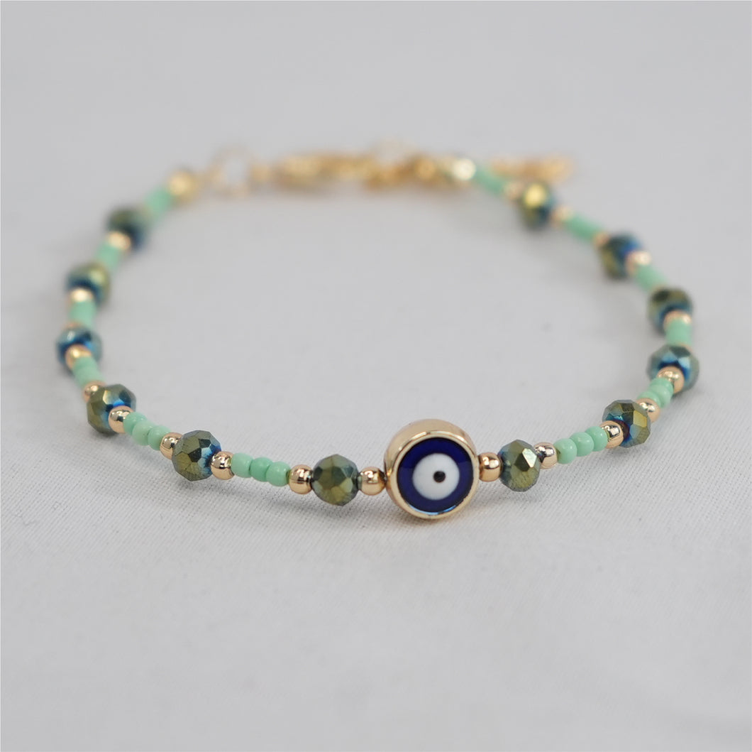 Lux Crystal Evil Eye Bracelet: Four Elegant Colors