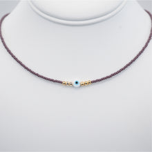 Load image into Gallery viewer, White Evil Eye Beaded Necklace - Handcrafted Turkish Jewelry
