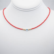 Load image into Gallery viewer, White Evil Eye Beaded Necklace - Handcrafted Turkish Jewelry
