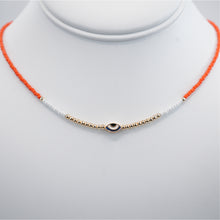 Load image into Gallery viewer, Oval Evil Eye Beaded Necklace: Elegant Protection
