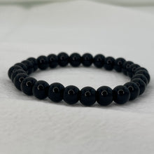 Load image into Gallery viewer, Black Beaded Stylish Stretchy Bracelet - Elegant Stones
