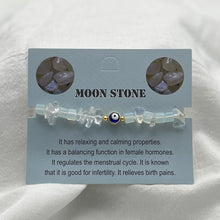 Load image into Gallery viewer, Set of 12 Zodiac Sign Natural Stone &amp; Evil Eye Bracelets
