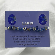 Load image into Gallery viewer, Set of 12 Zodiac Sign Natural Stone &amp; Evil Eye Bracelets
