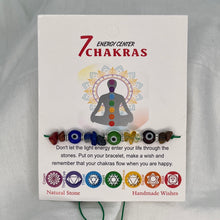 Load image into Gallery viewer, 7 Chakras with Evil Eye Beads Bracelet Set – Card Included
