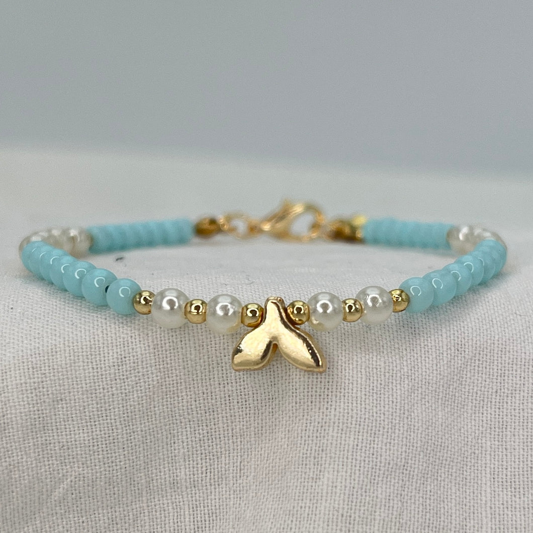 Lux Crystal Blue Beaded Bracelet – Timeless and Chic, Charm