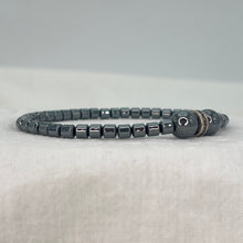 Load image into Gallery viewer, Hematite Beaded Stretch Bracelet–Elegant and Sophisticated
