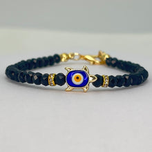 Load image into Gallery viewer, Crystal Beaded Bracelet with Turtle Charm - 4 Color Options 
