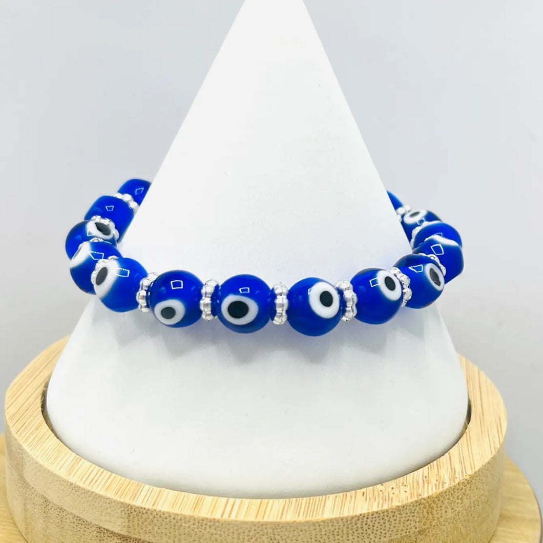 Round Evileye Bracelet: 4 Colors, Handmade in Turkey