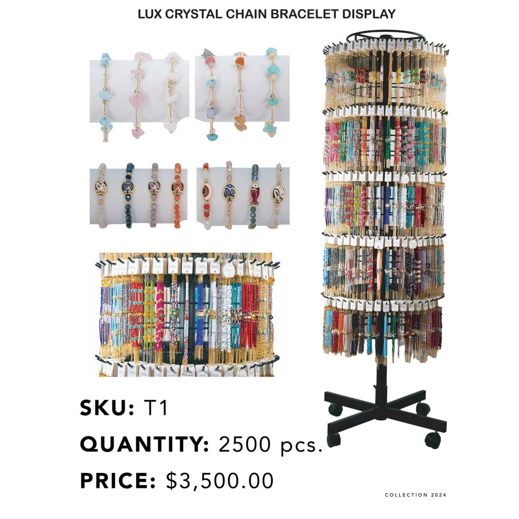 Lux Crystal Bracelet Display, 2500 Piece Bracelet Display 